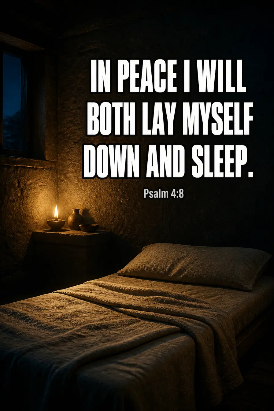Psalm 4:8 — Lie Down and Sleep Bible verse inspiration
