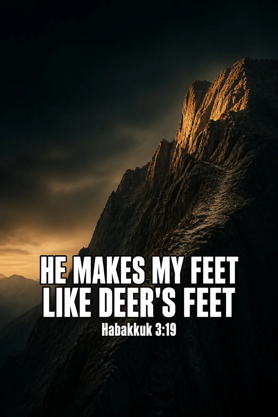 Habakkuk 3:19 — A Deer's Strength Is Footing Bible verse inspiration
