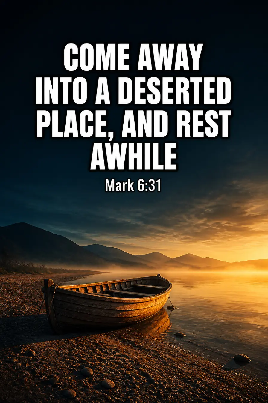 Mark 6:31 — Come Away and Rest Awhile Bible verse inspiration