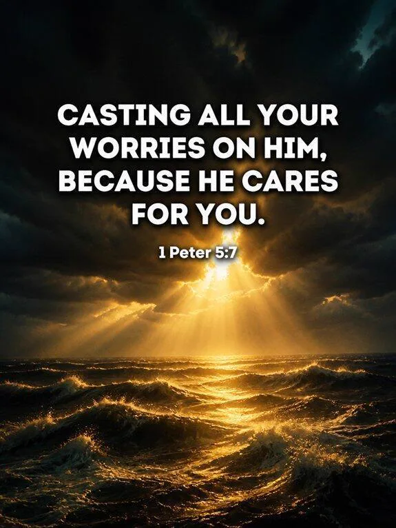 1 Peter 5:6-7 — Casting Is a Throwing Word Bible verse inspiration