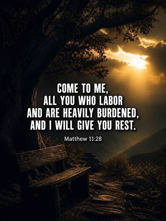 Matthew 11:28-30 — Find Rest for Your Souls Bible verse inspiration