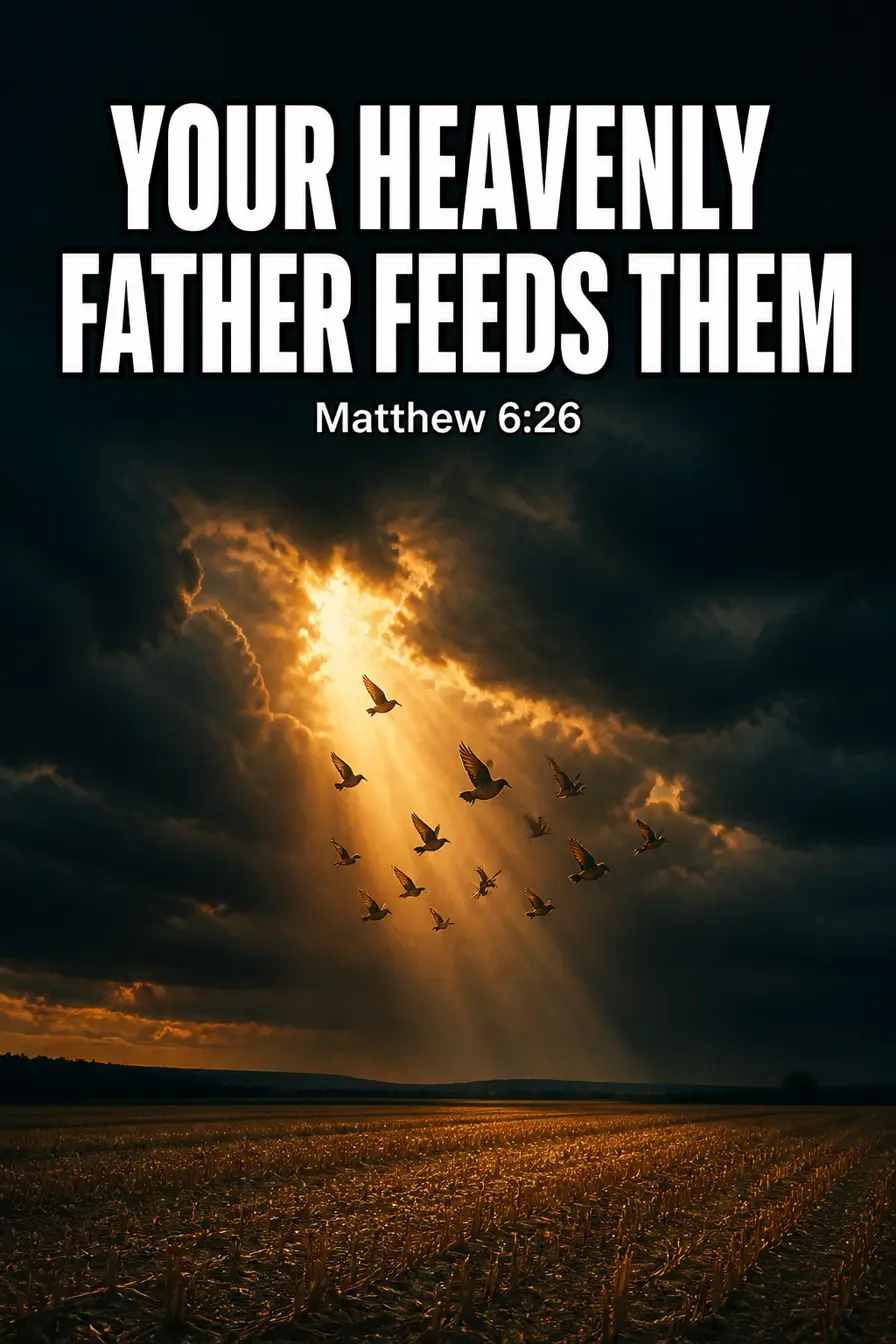 Matthew 6:26 — Your Heavenly Father Feeds Them Bible verse inspiration