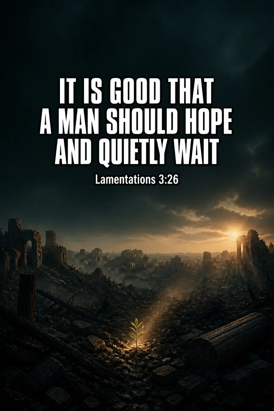 Lamentations 3:25-26 — Quietly Wait Bible verse inspiration
