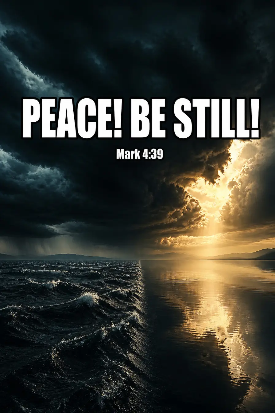 Mark 4:38-39 — He Was Already Asleep Bible verse inspiration