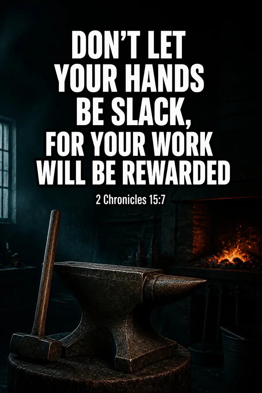 2 Chronicles 15:7 — Hands Not Slack Bible verse inspiration