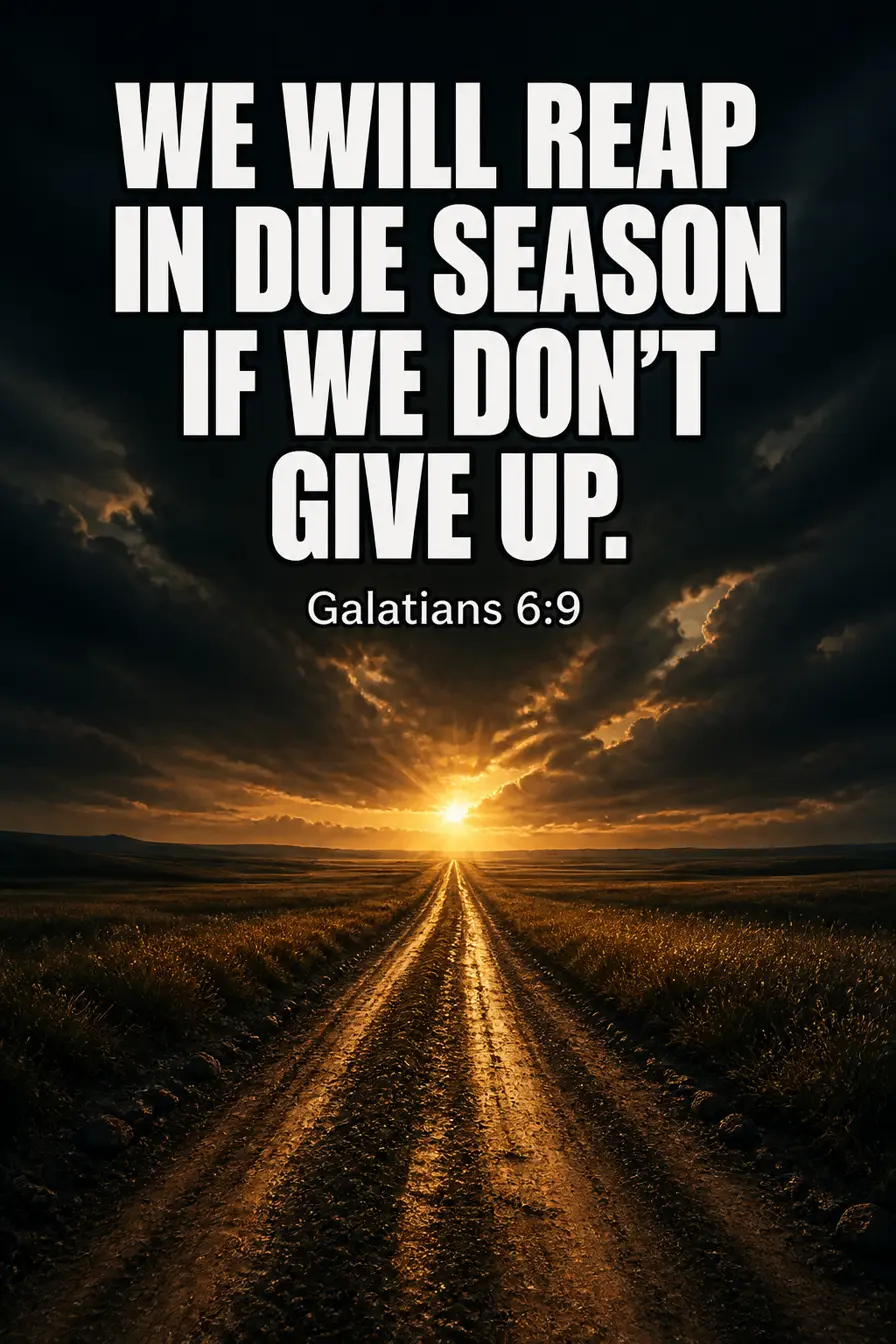 Galatians 6:9 — In Due Season Bible verse inspiration