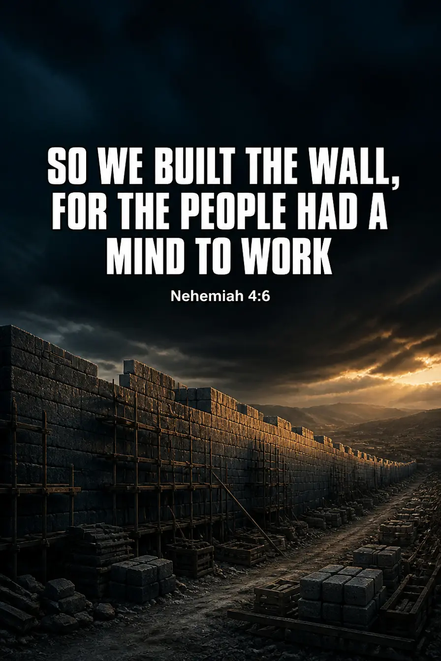Nehemiah 4:6 — A Mind to Work Bible verse inspiration
