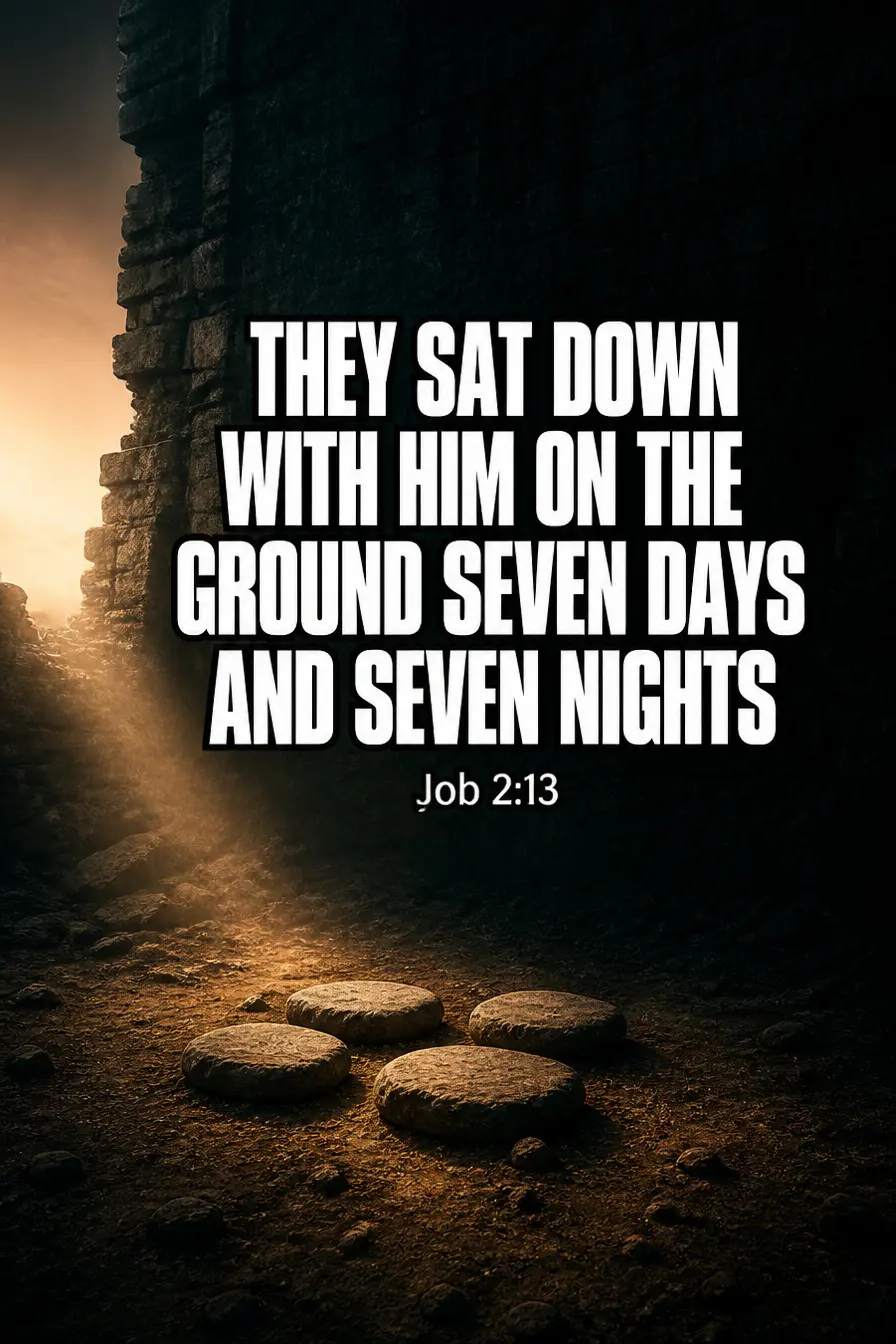 Job 2:13 — Seven Days of Saying Nothing Bible verse inspiration