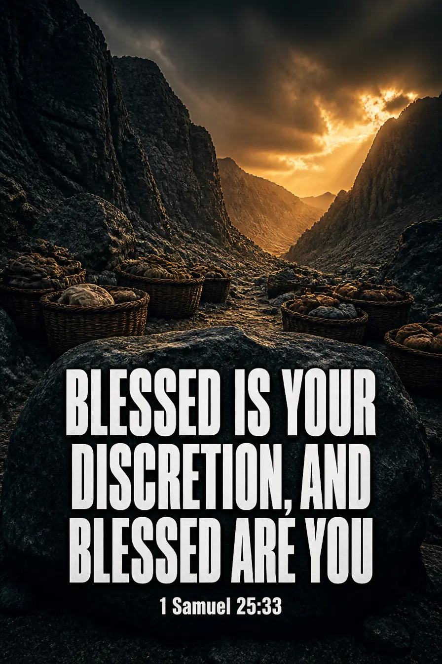 1 Samuel 25:33 — blessed is your discretion, and blessed are you