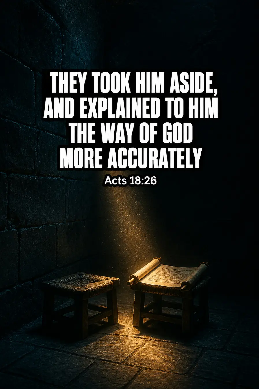 Acts 18:26 — they explained to him the way of God more accurately
