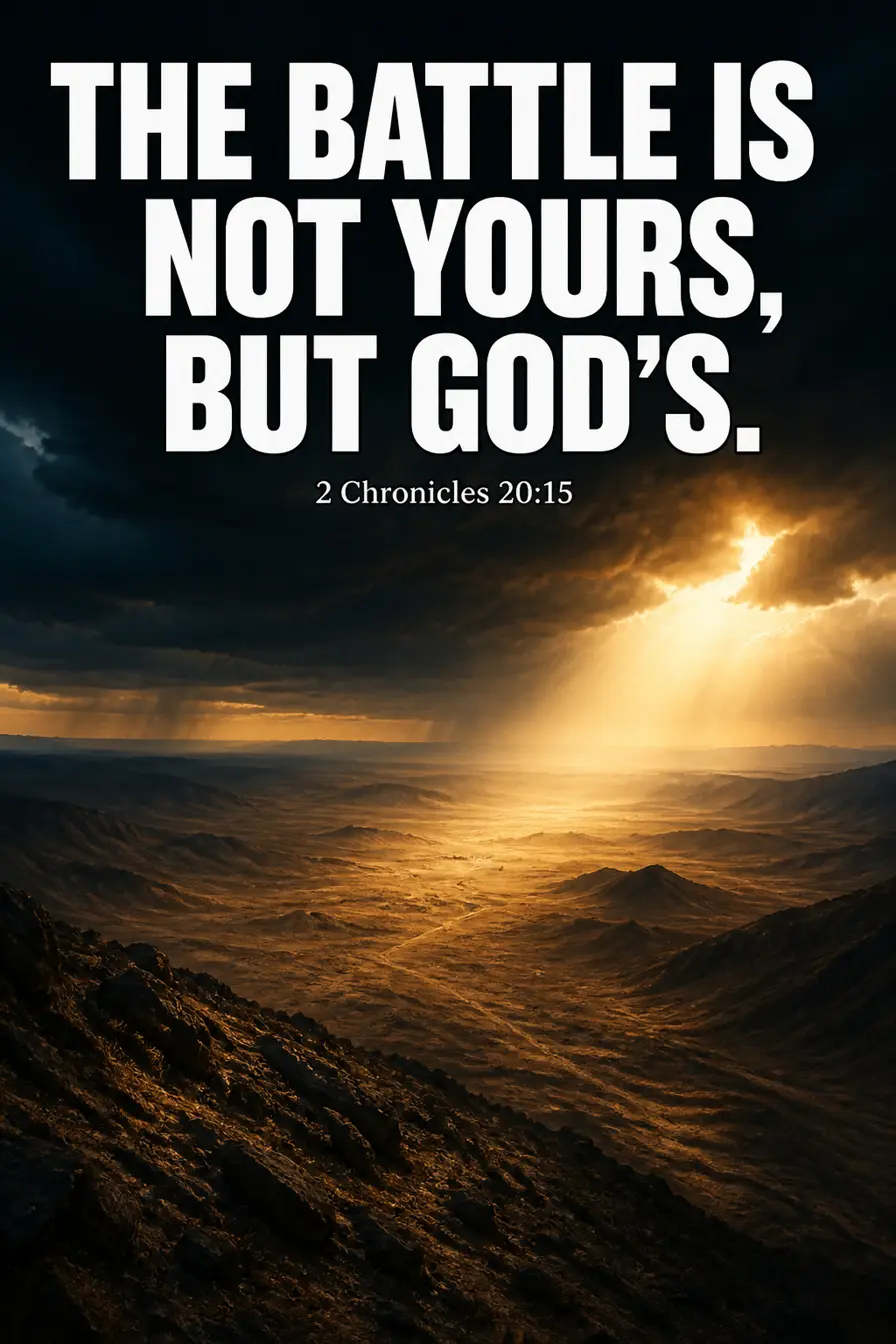2 Chronicles 20:15 — The Battle Is Not Yours Bible verse inspiration