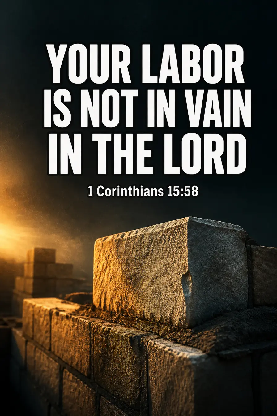 1 Corinthians 15:58 — Read What That First Word Points At Bible verse inspiration