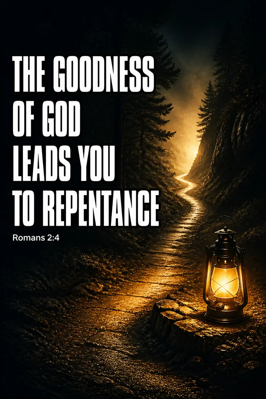 Romans 2:4 Bible verse card: “the goodness of God leads you”