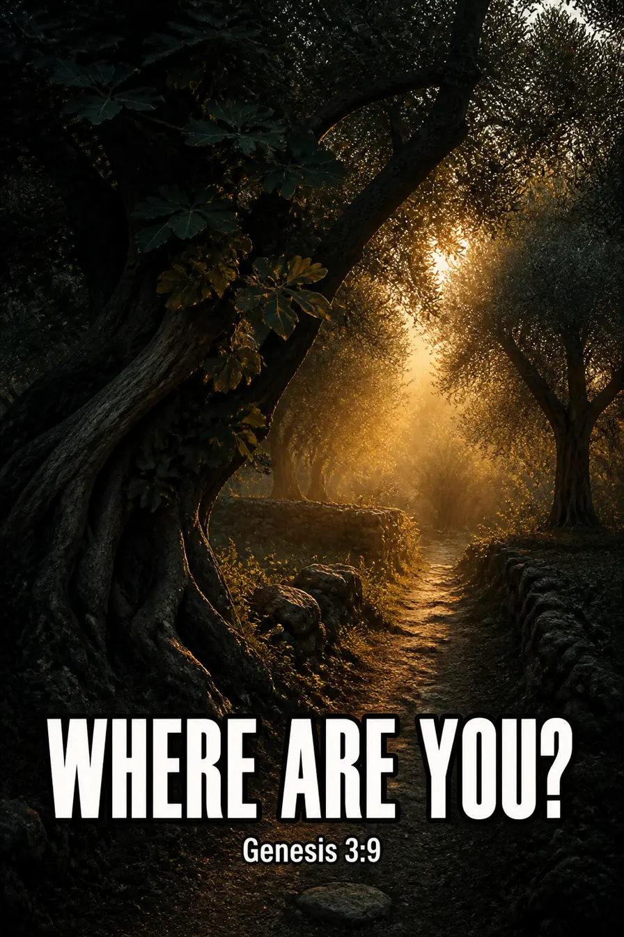 Genesis 3:9 Bible verse card: “Where are you?”