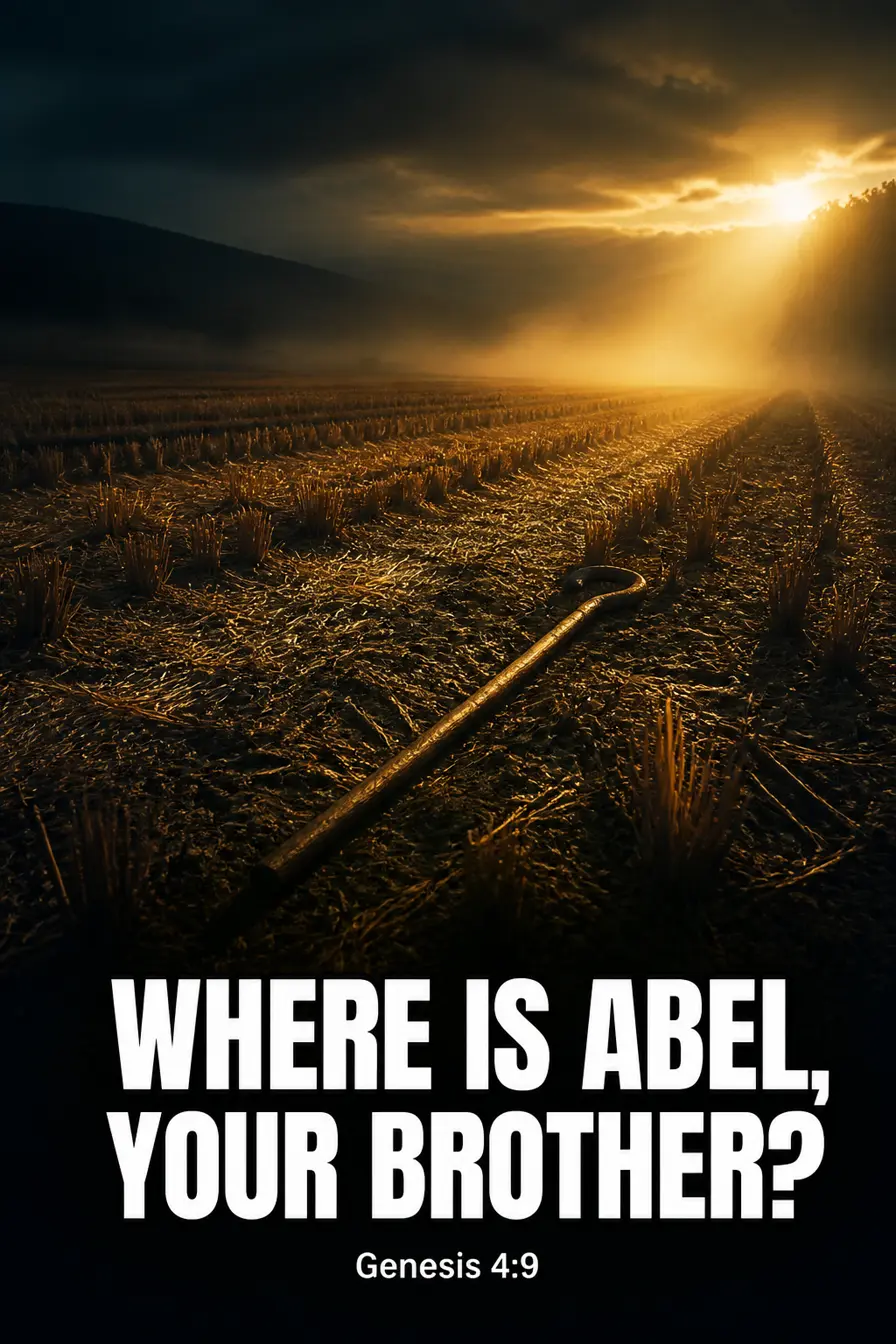 Genesis 4:9 Bible verse card: “Where is Abel, your brother?”