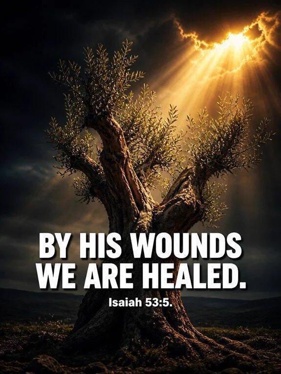 Isaiah 53:5 — By His Wounds We Are Healed Bible verse inspiration