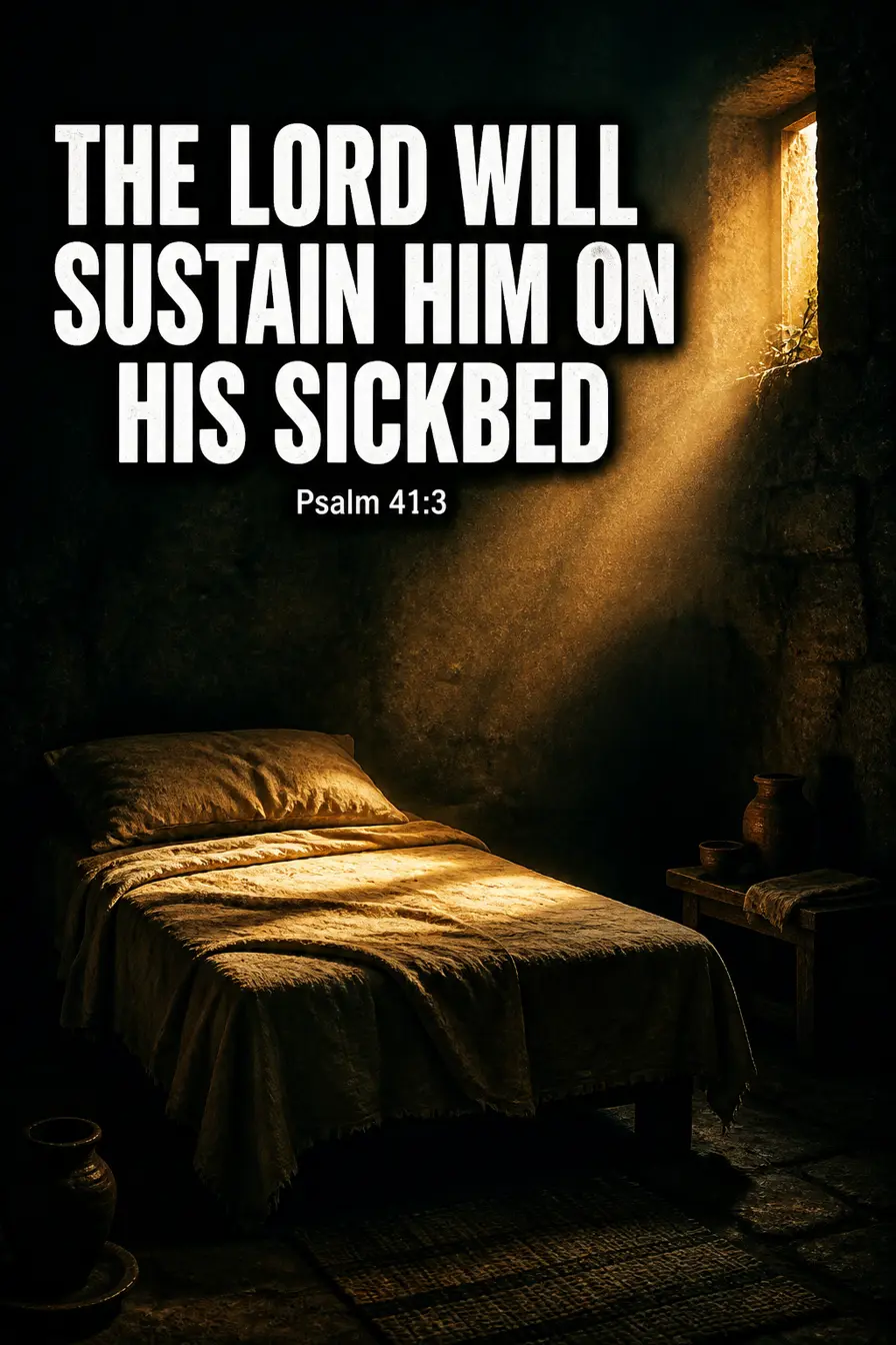 Psalm 41:3 — Sustained on the Sickbed Bible verse inspiration
