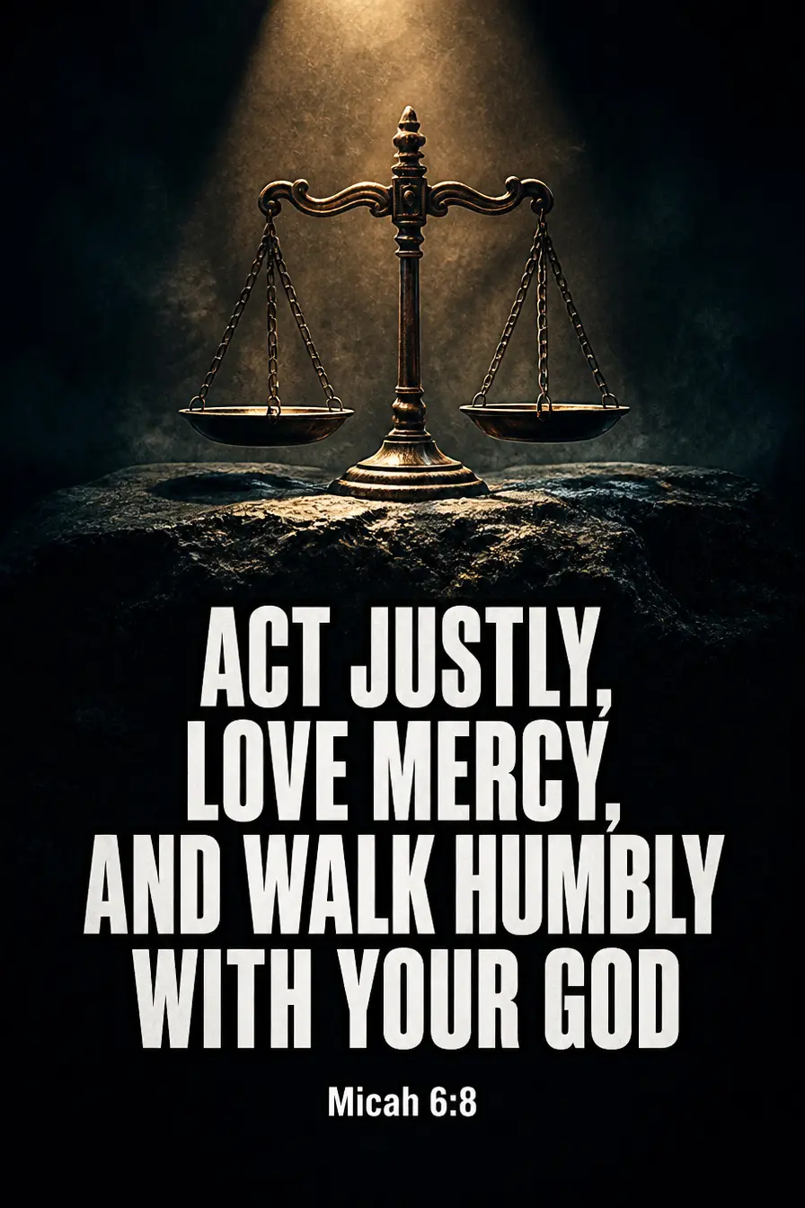 Micah 6:8 — The Answer to a Question About Sacrifice Bible verse inspiration