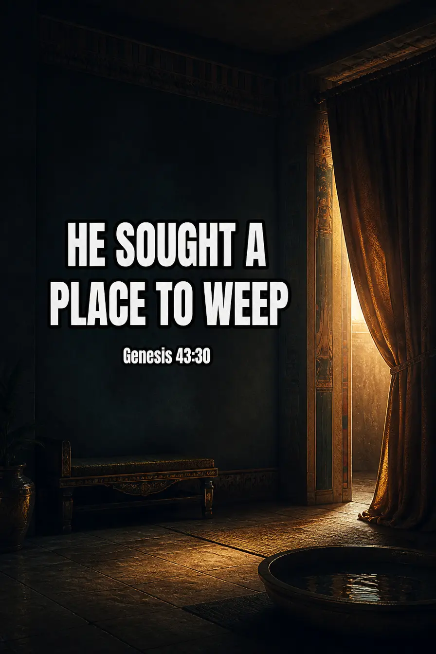 Genesis 43:30 — He Sought a Place to Weep Bible verse inspiration