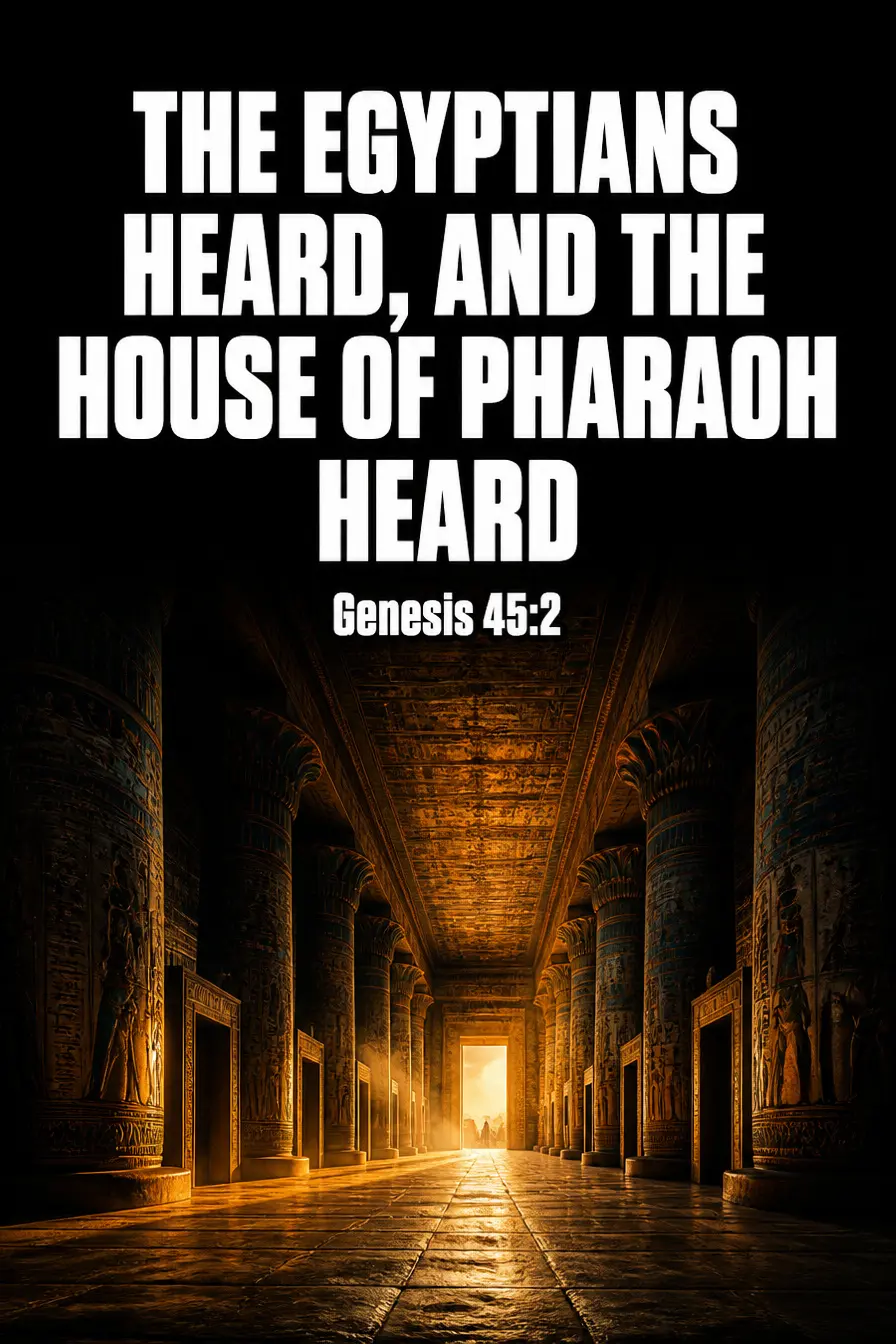 Genesis 45:2 — The Egyptians Heard, and the House of Pharaoh Heard Bible verse inspiration