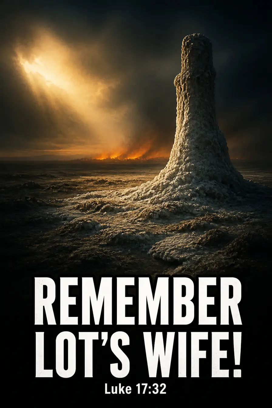 Luke 17:32 Bible verse card: “Remember Lot’s wife!”